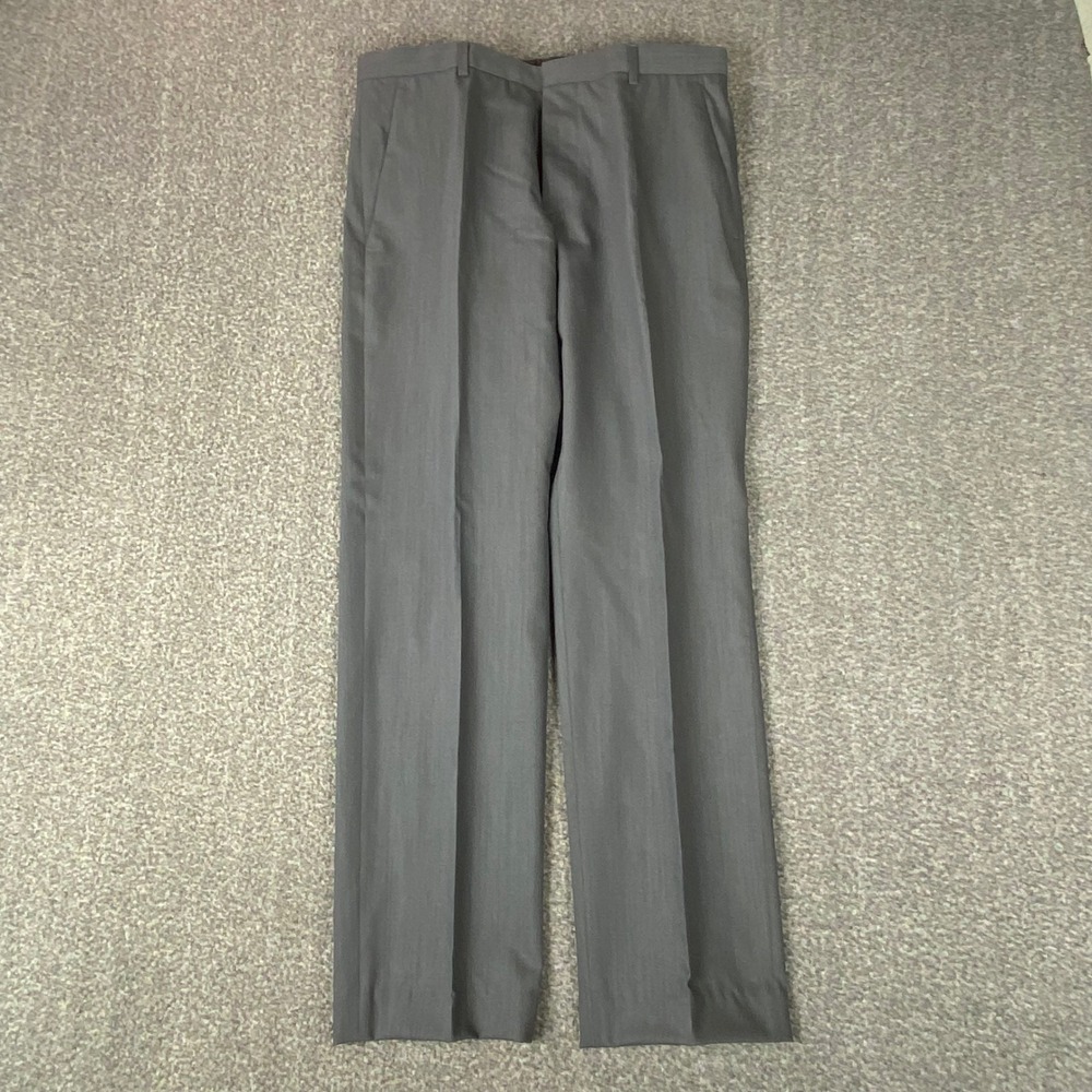 Hugo Boss Dress Pants‎ 30R 31x29 HimenHM Gray Wool Silk Blend Luxury Trouser New